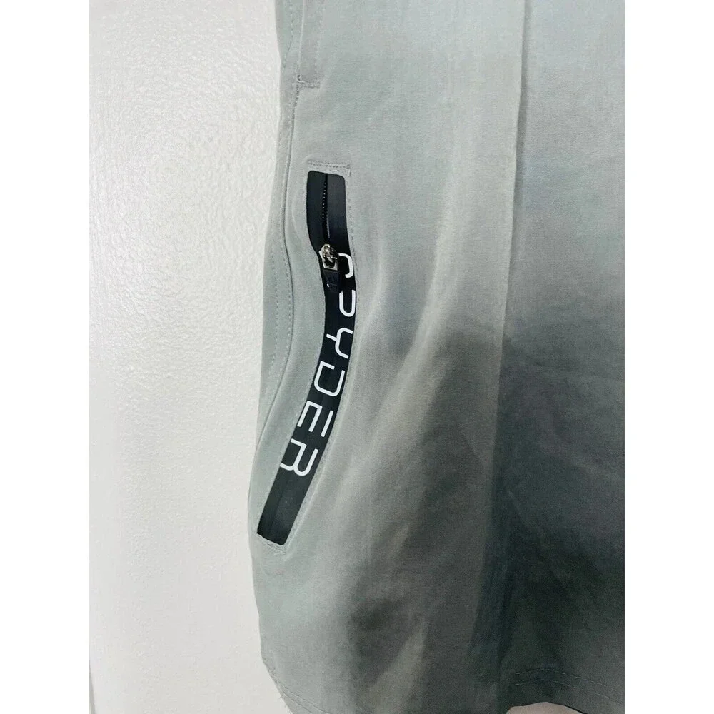 Spyder Quick Dry Swim Board Short Sz S Gray UV Protection Pockets 9